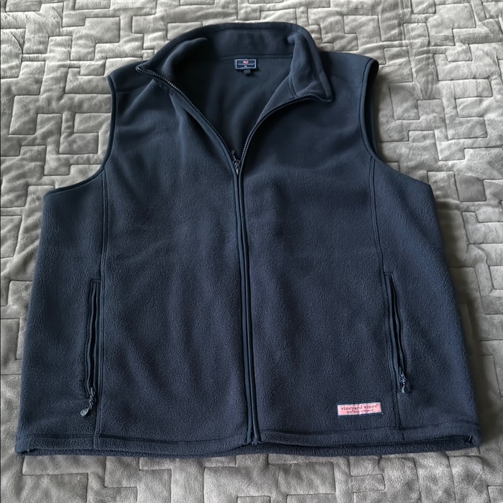 Vineyard Vines Navy Fleece Vest